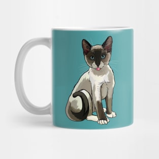 Snowshoe Siamese Cat Blep Mug